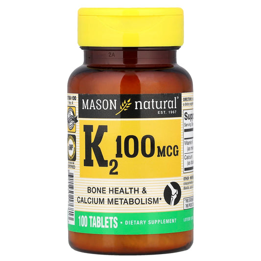 Mason Natural, Vitamin K2, 100 Tablets - Image 1
