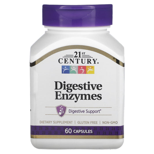 Optimize Digestion with 21st Century Digestive Enzymes | 60 Capsules - Image 1
