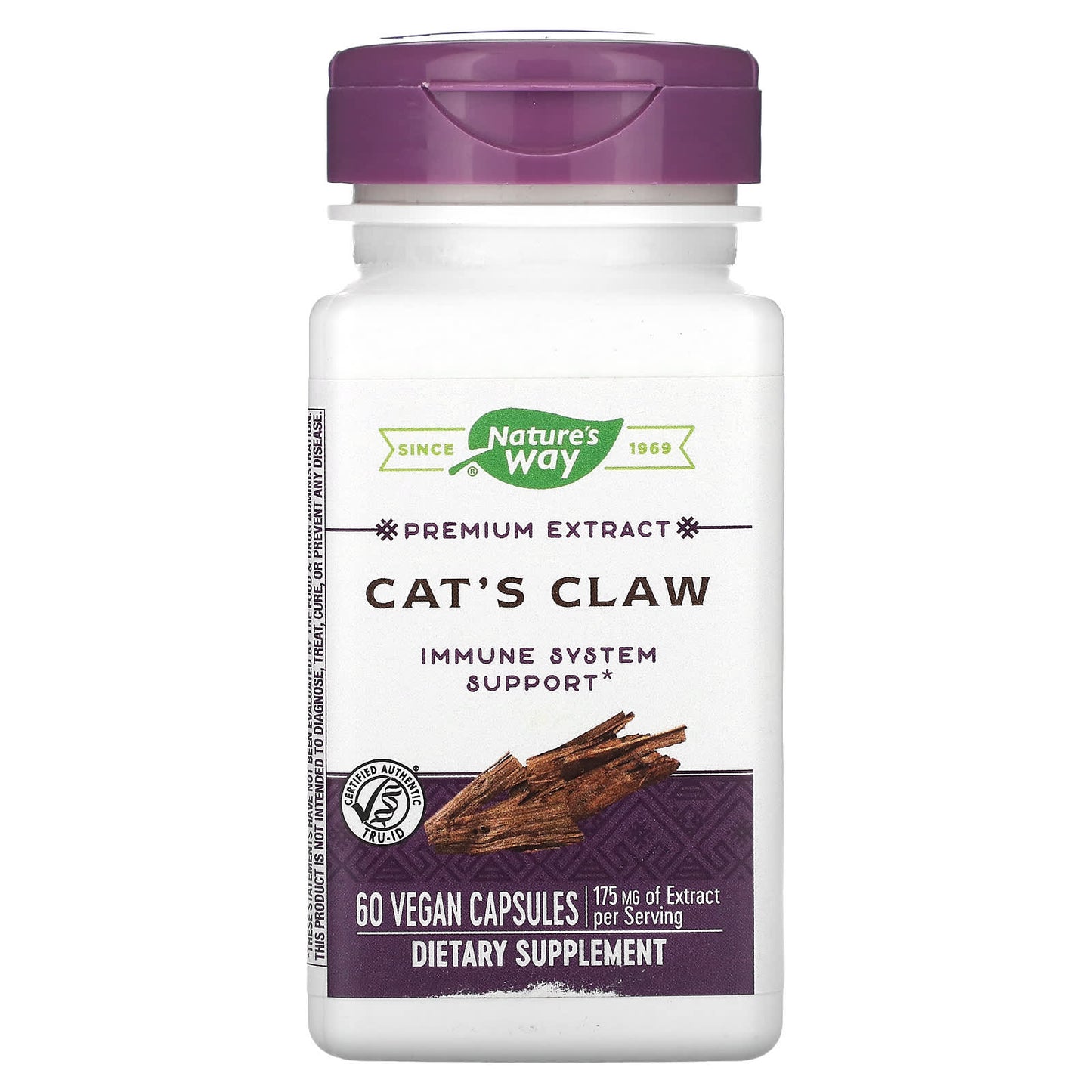 Nature's Way, Premium Extract, Cat's Claw, 175 mg, 60 Vegan Capsules - Image 1