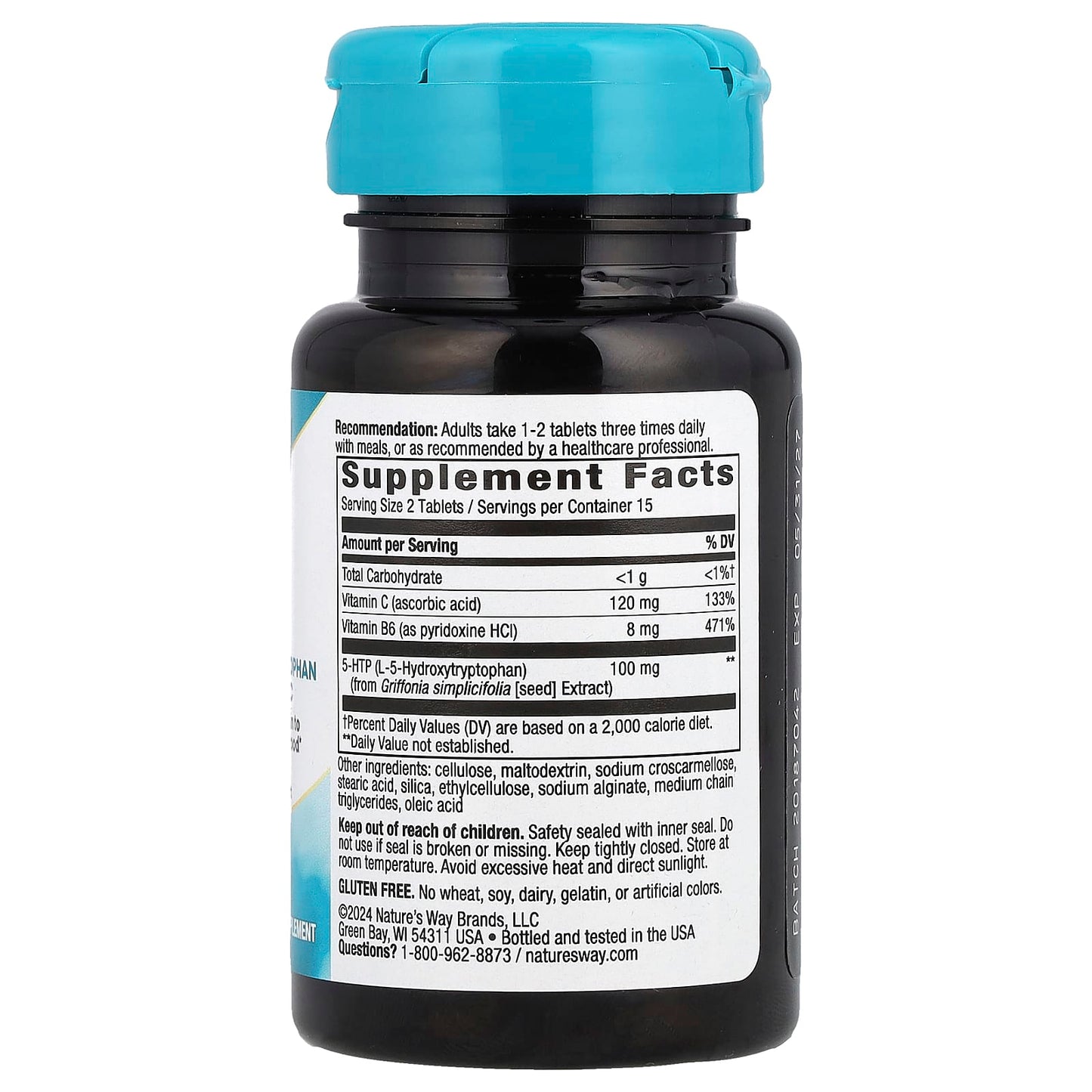 Nature's Way, 5-HTP, 100 mg, 30 Tablets (50 mg per Tablet) - Image 2