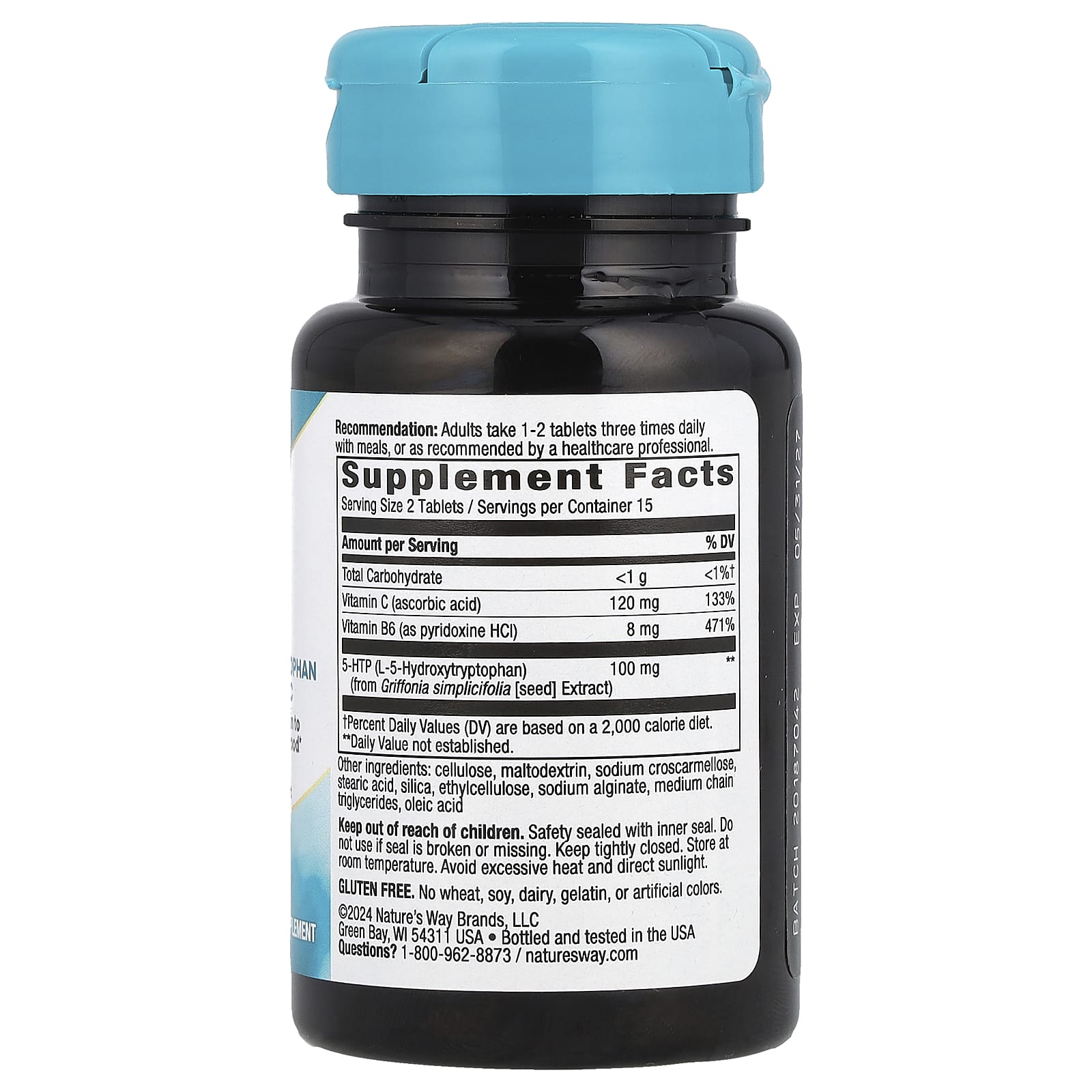 Nature's Way, 5-HTP, 100 mg, 30 Tablets (50 mg per Tablet) - Image 2
