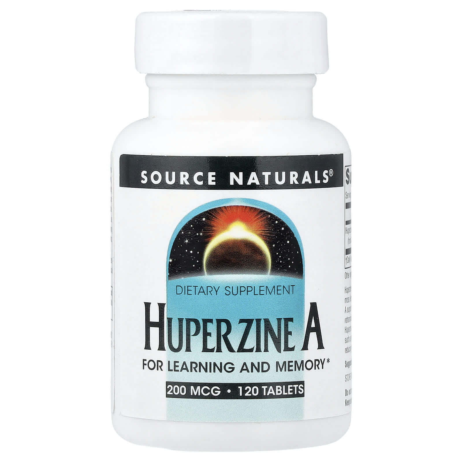 Source Naturals, Huperzine A, 200 mcg, 120 Tablets - Image 1