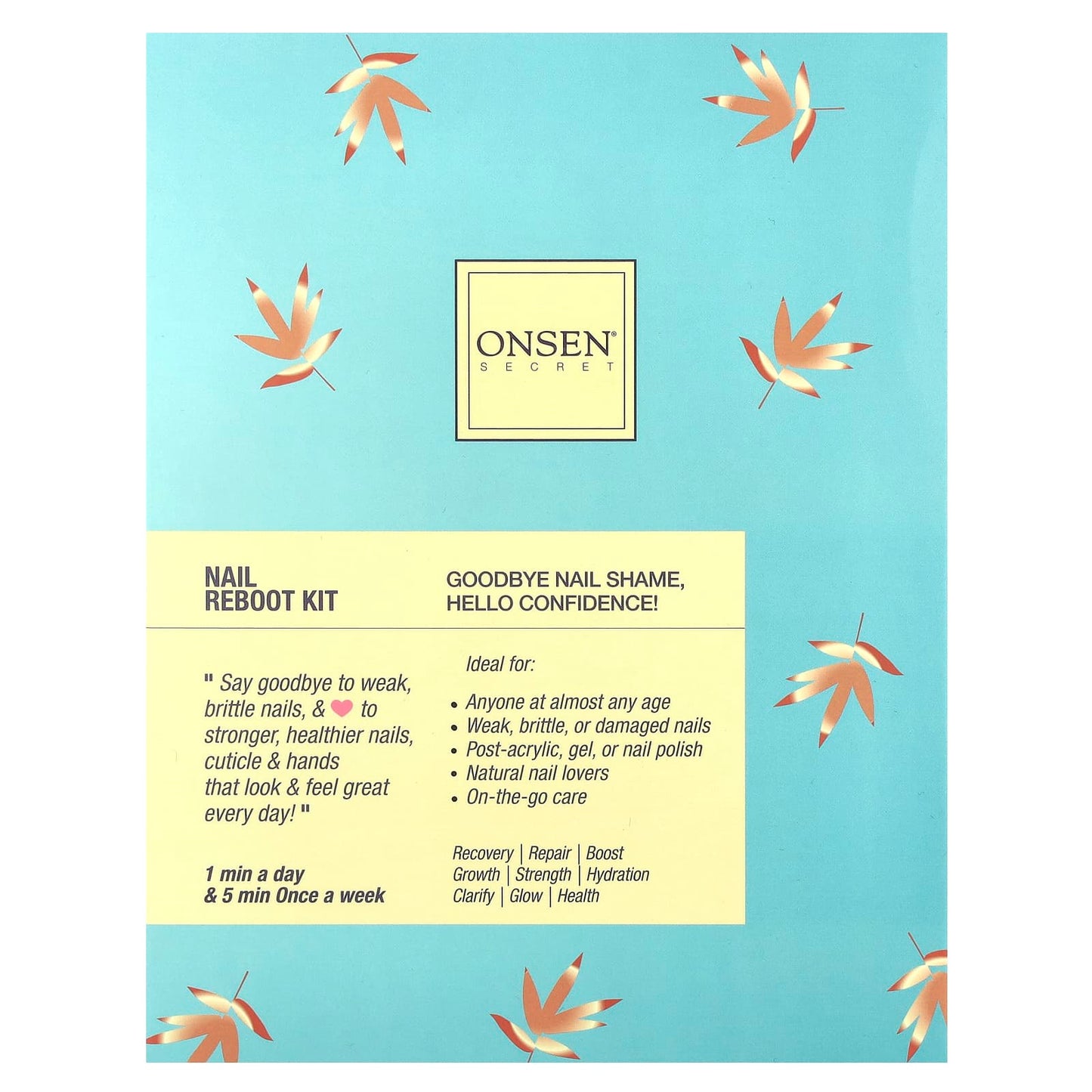 Onsen Secret, Nail Reboot Kit with Oil , 7 Piece Kit - Image 2