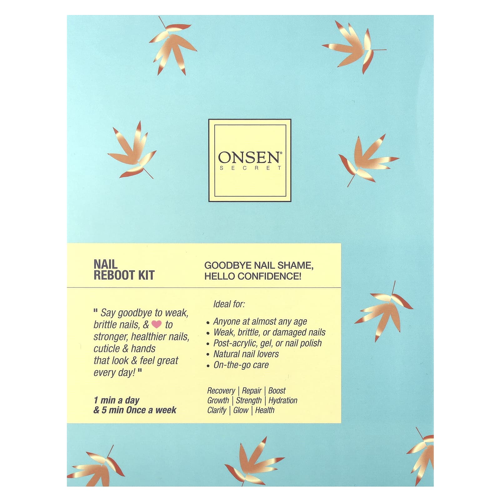 Onsen Secret, Nail Reboot Kit with Oil , 7 Piece Kit - Image 2