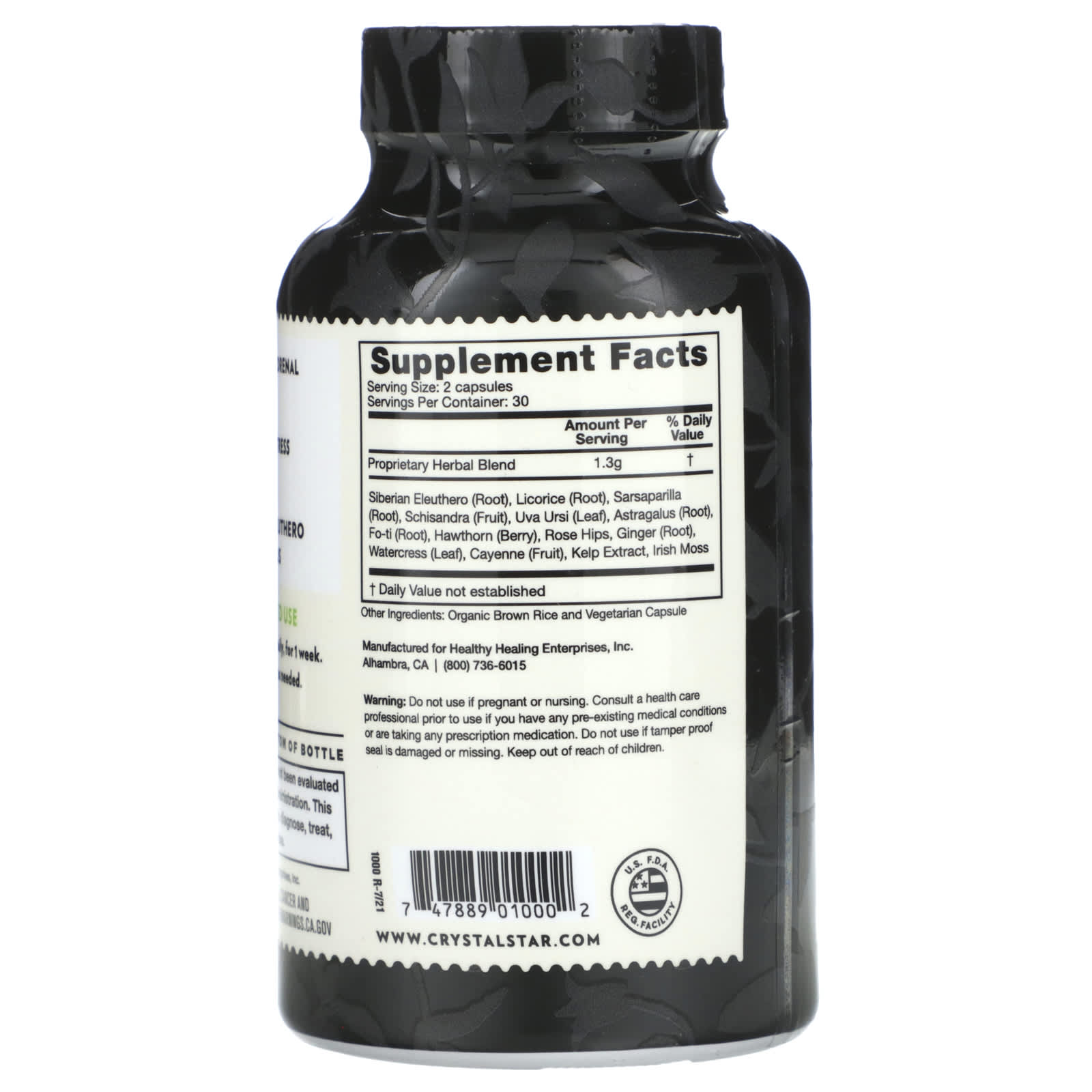 Adrenal Support Supplement for Stress Relief & Fatigue | Crystal Star - Image 2