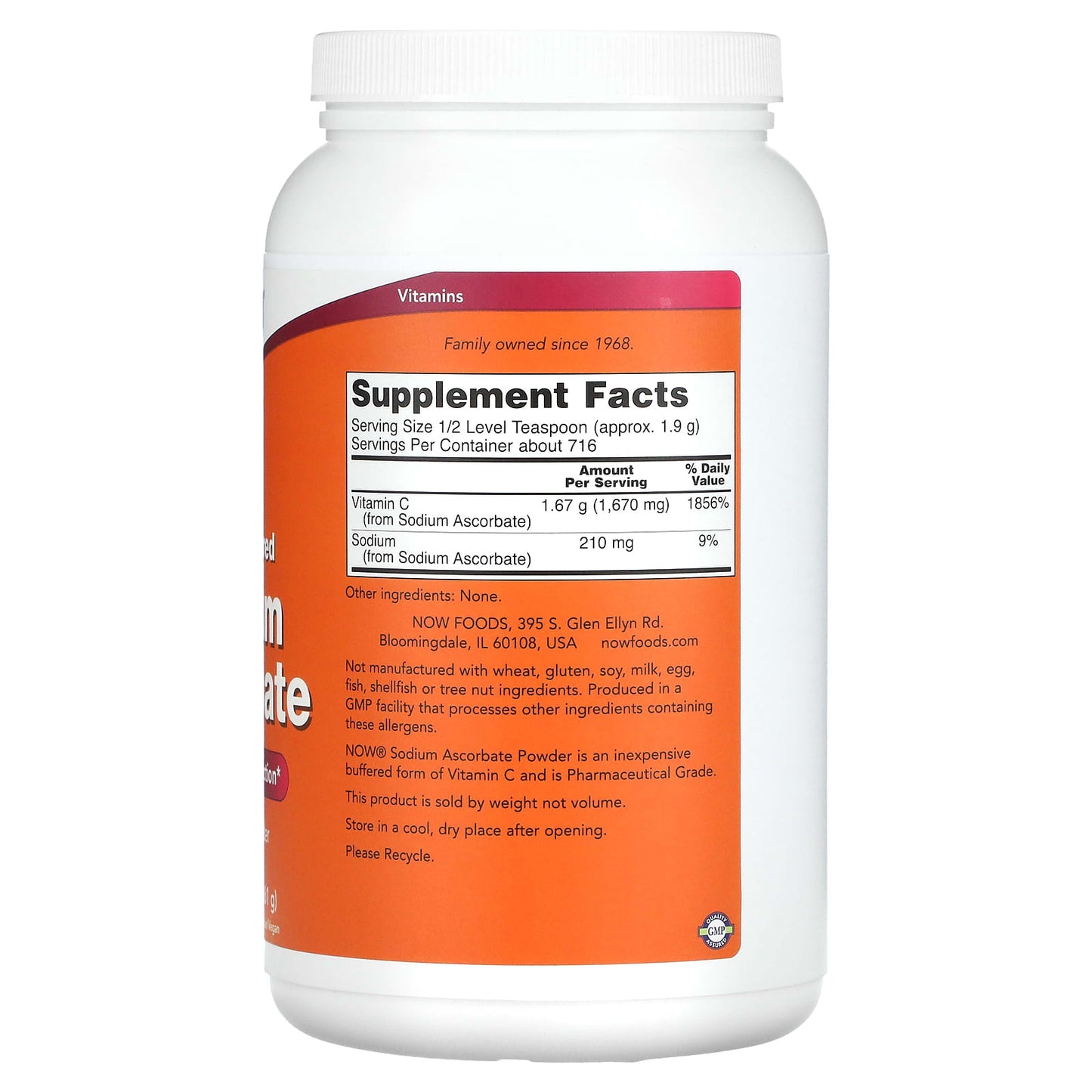 NOW Foods, Sodium Ascorbate Powder, 3 lbs (1361 g) - Image 2