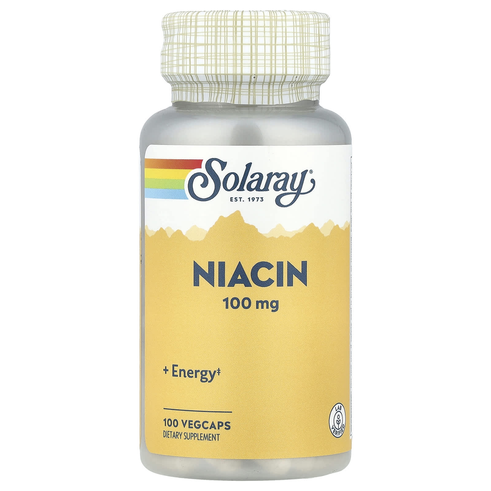 Solaray, Niacin, 100 mg, 100 VegCaps - Image 1