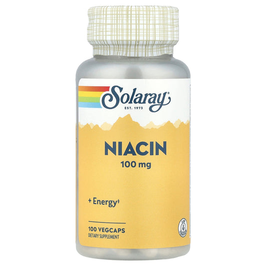 Solaray, Niacin, 100 mg, 100 VegCaps - Image 1