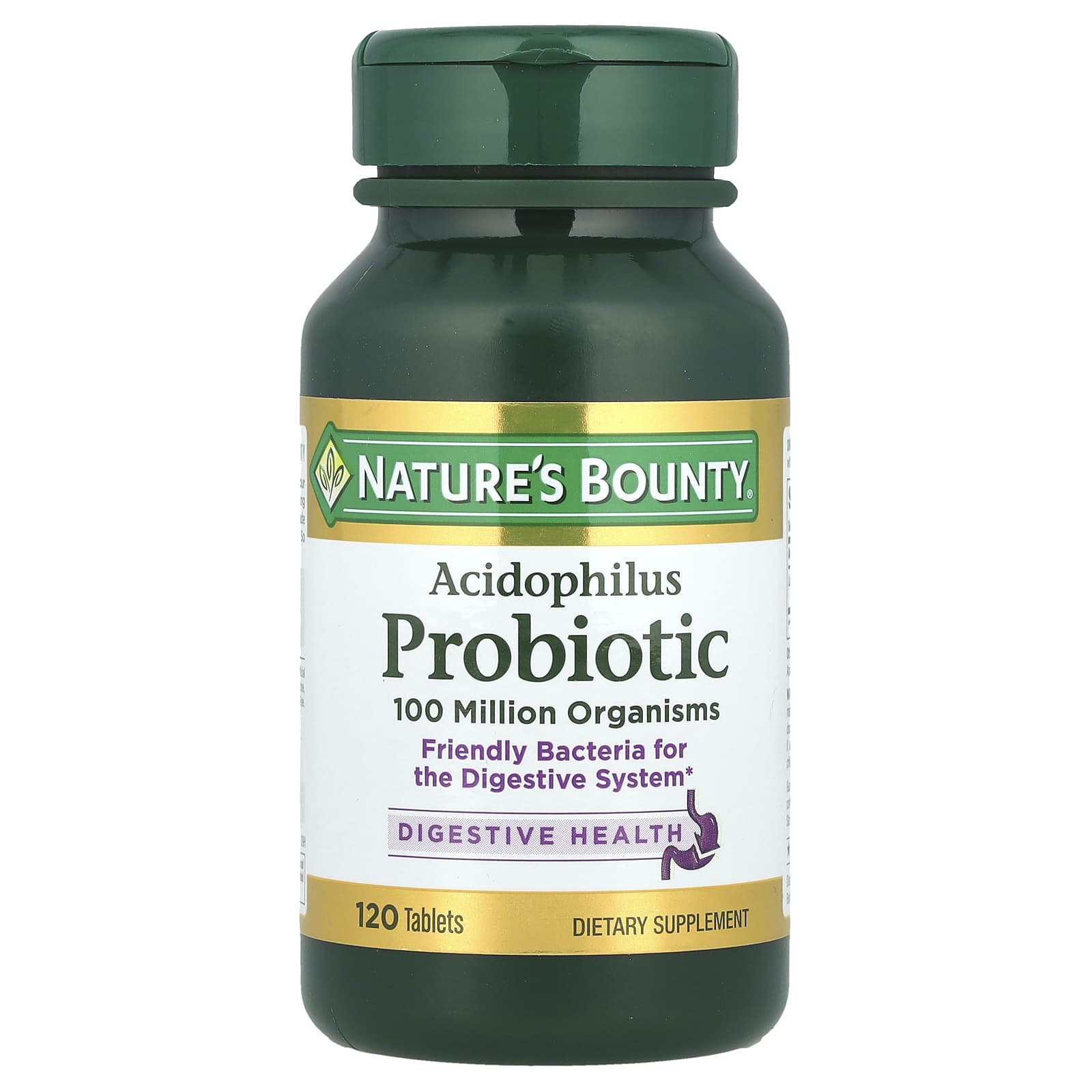Nature's Bounty, Acidophilus Probiotic, 120 Tablets (0.5 mg per Tablet) - Image 1