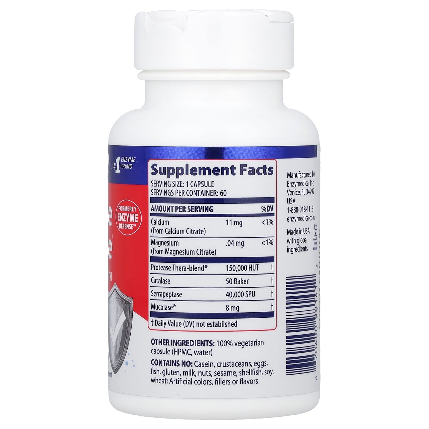 Enzymedica Immune Defense for Respiratory & Sinus Health - 60 Capsules - Image 2