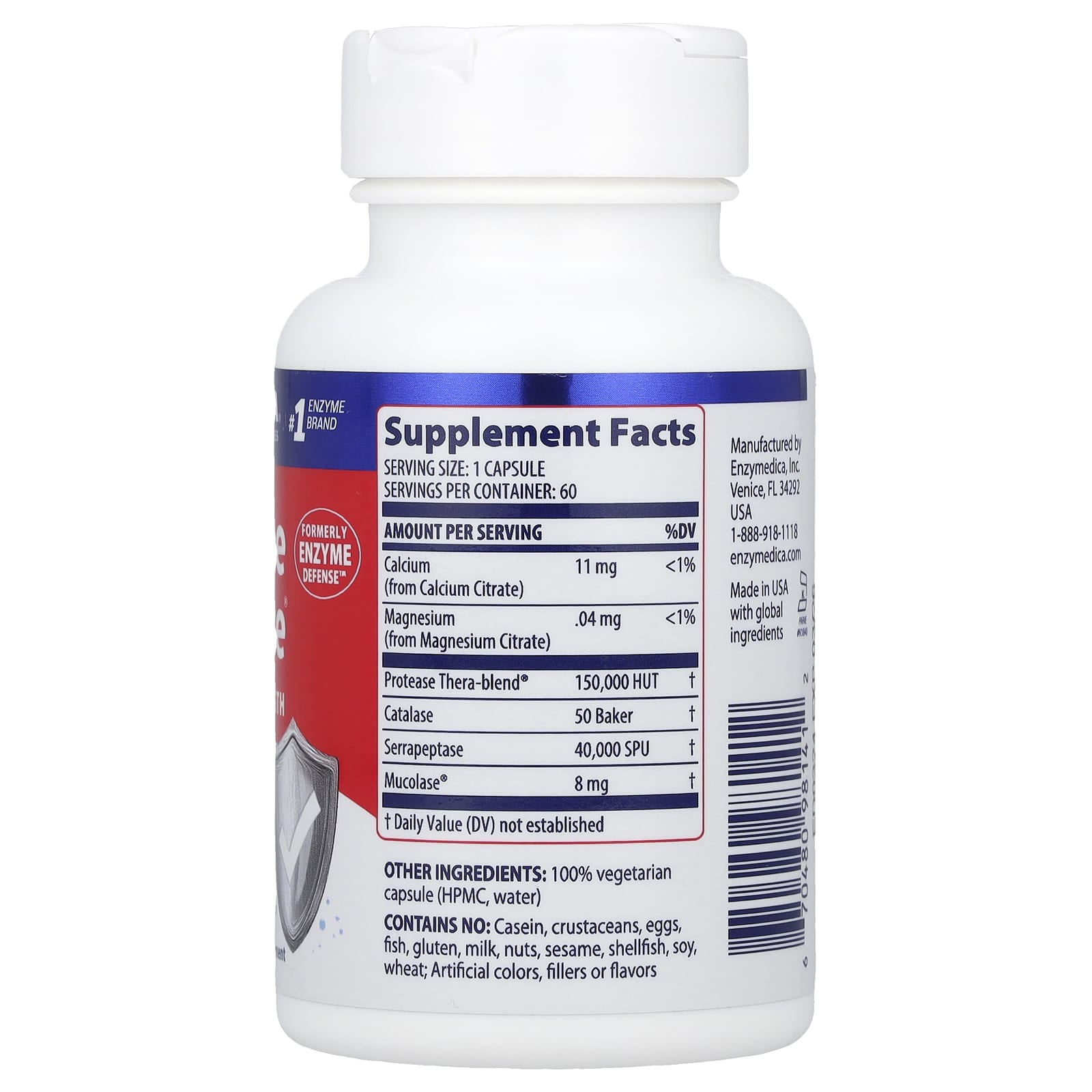 Enzymedica Immune Defense for Respiratory & Sinus Health - 60 Capsules - Image 2