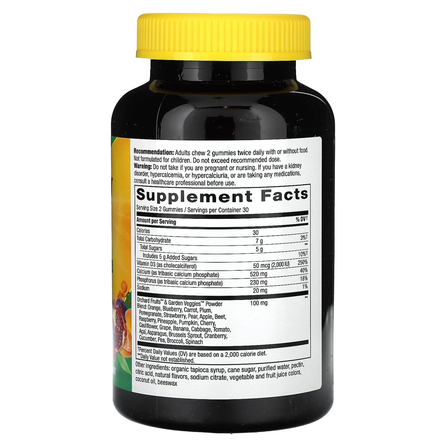 Nature's Way, Alive! Calcium & Vitamin D3 Gummy, Raspberry-Lemonade & Strawberry, 60 Gummies - Image 2