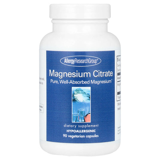 Magnesium Citrate Supplement by Allergy Research Group, 170mg per Capsule - Image 1