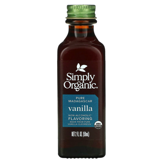 Simply Organic, Pure Madagascar Vanilla, Non-Alcoholic Flavoring, 2 fl oz (59 ml) - Image 1