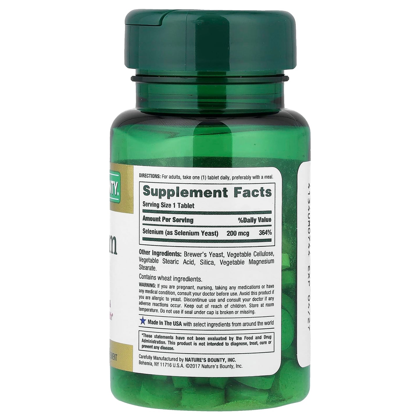 Nature's Bounty, Selenium, 200 mcg, 100 Tablets - Image 2