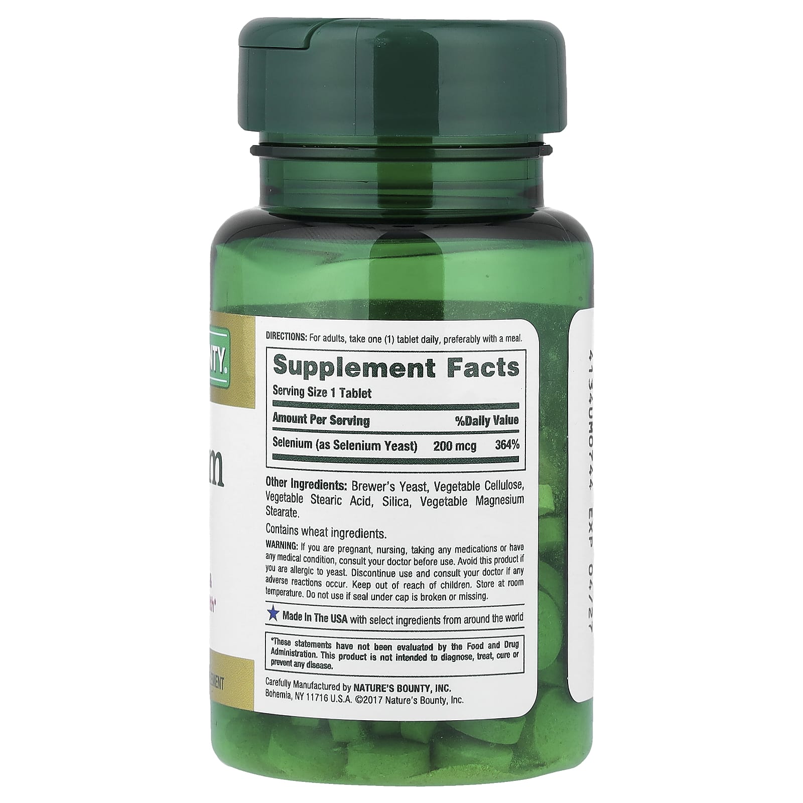 Nature's Bounty, Selenium, 200 mcg, 100 Tablets - Image 2