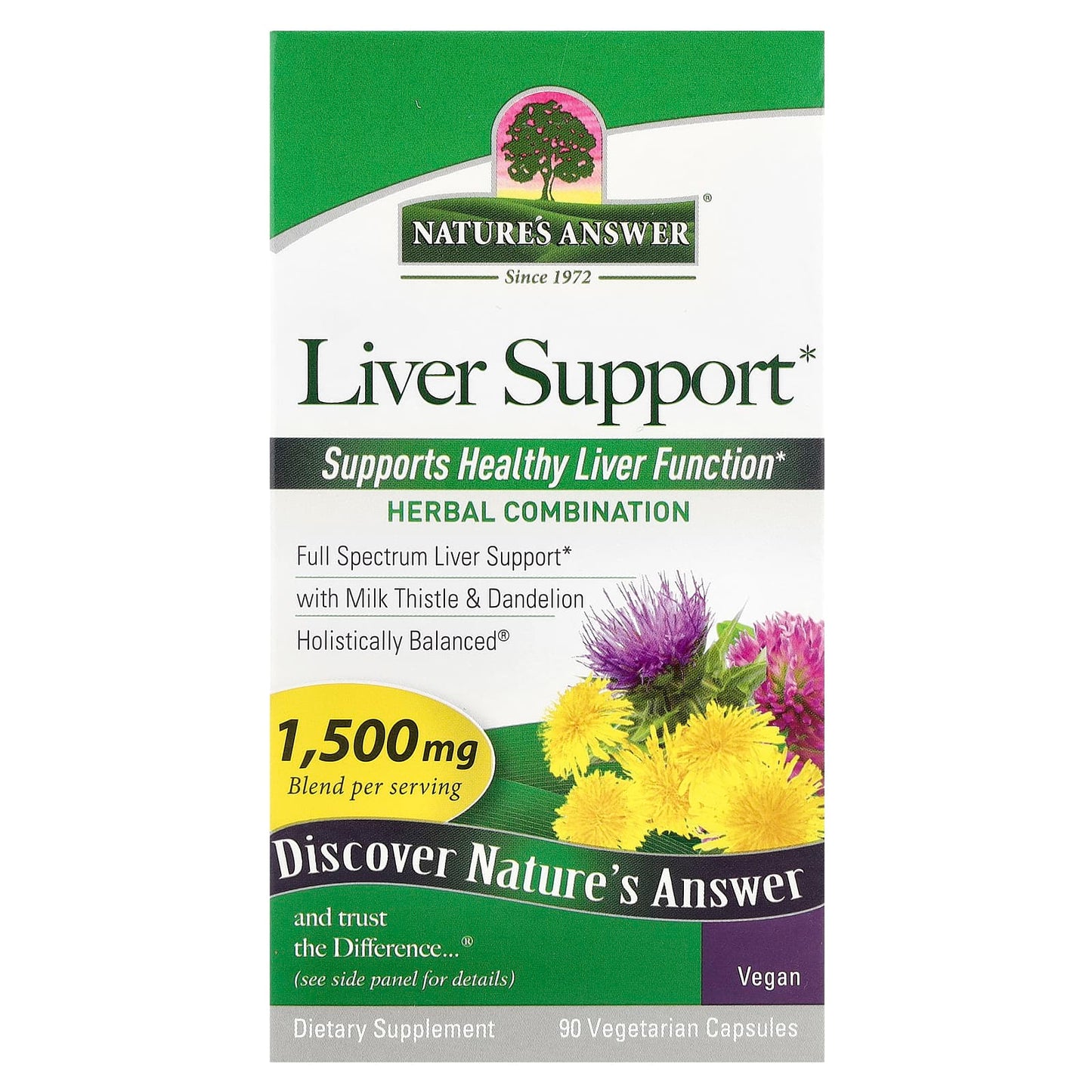 Nature's Answer, Liver Support, 90 Vegetarian  Capsules - Image 1