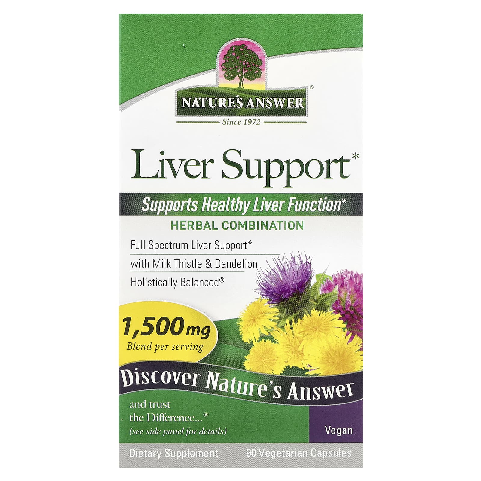 Nature's Answer, Liver Support, 90 Vegetarian  Capsules - Image 1