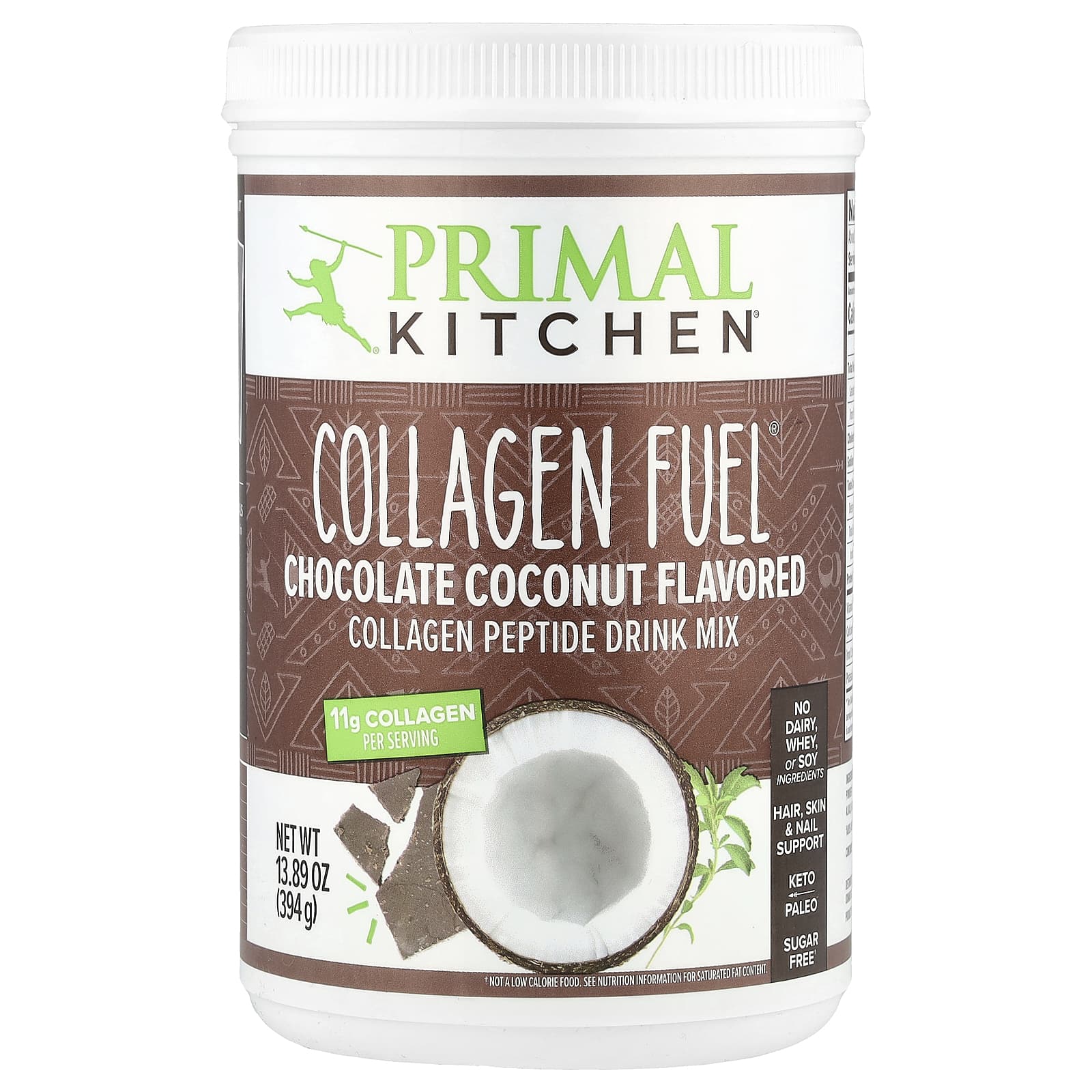 Primal Kitchen, Collagen Fuel®, Chocolate Coconut, 13.89 oz (394 g) - Image 1
