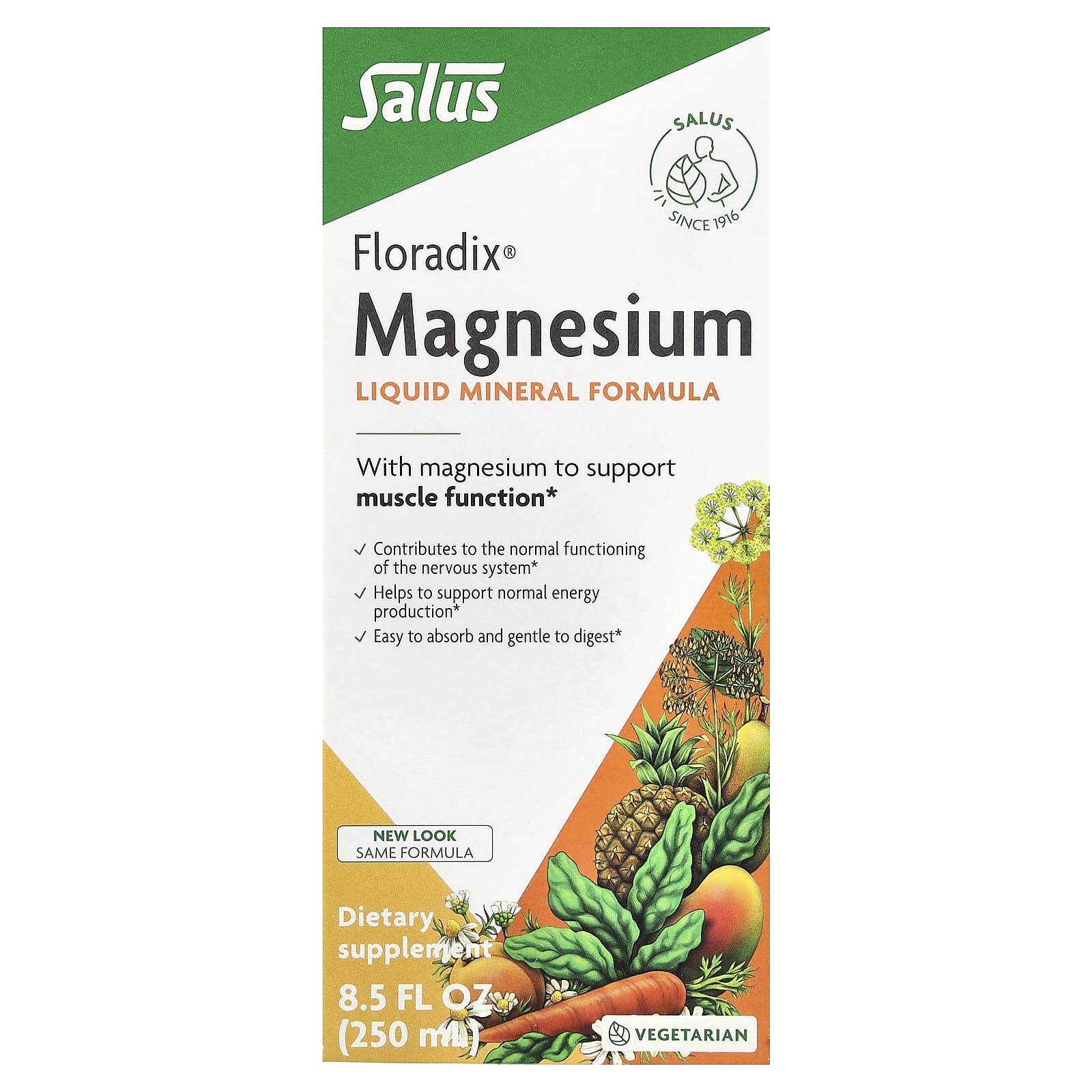 Floradix Magnesium Liquid Formula 8.5 fl oz (250 ml) for Muscle Function & Energy - Image 1