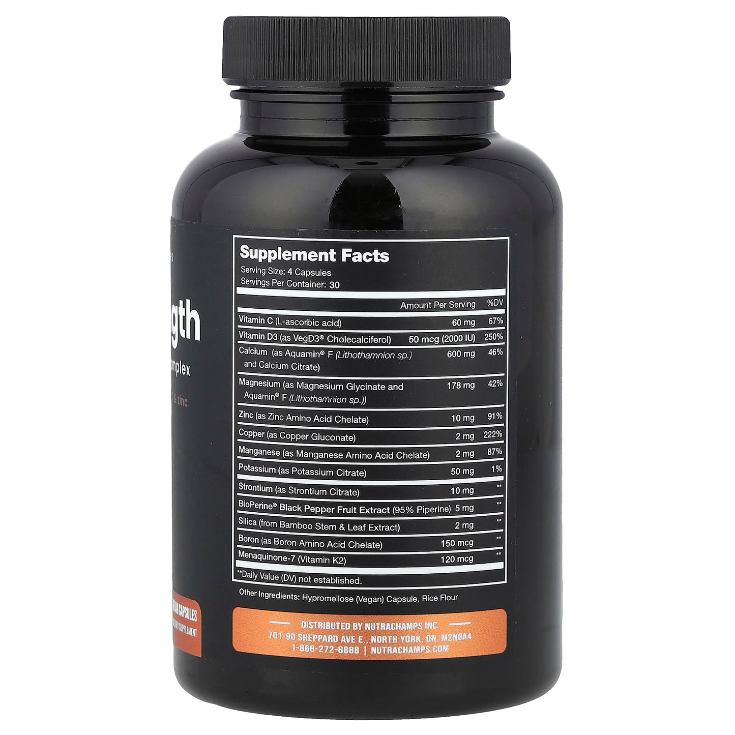 NutraChamps, Bone Strength, 120 Vegan Capsules - Image 2