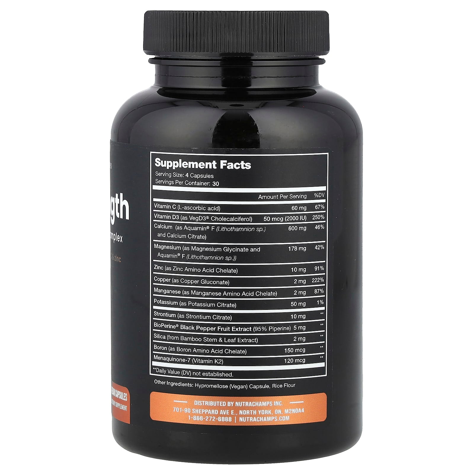 NutraChamps, Bone Strength, 120 Vegan Capsules - Image 2