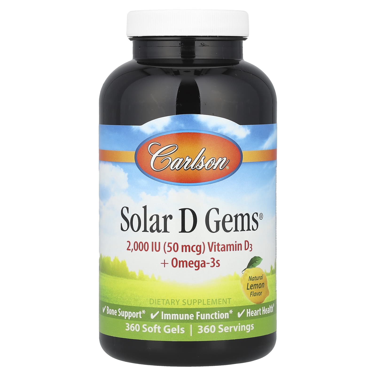 Carlson Solar D Gems Vitamin D3 Omega-3s Soft Gels - Image 1