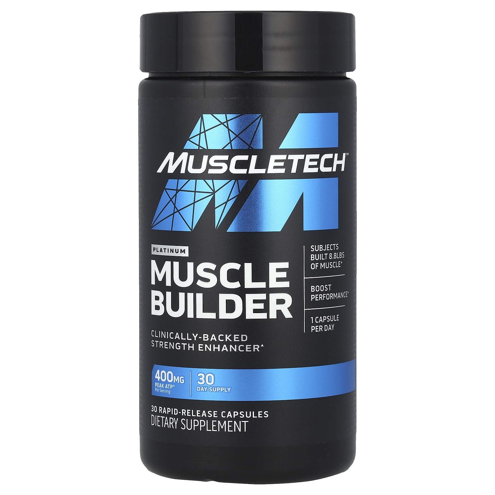 MuscleTech, Platinum Muscle Builder, 400 mg, 30 Rapid-Release Capsules - Image 1