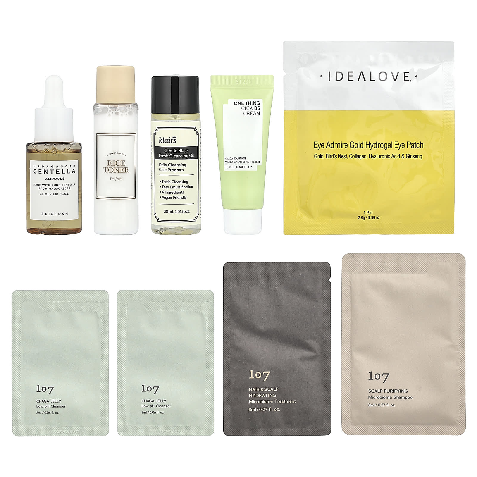 Korean Beauty Travel Bag - 8 Piece Mini Skincare Set - Image 2