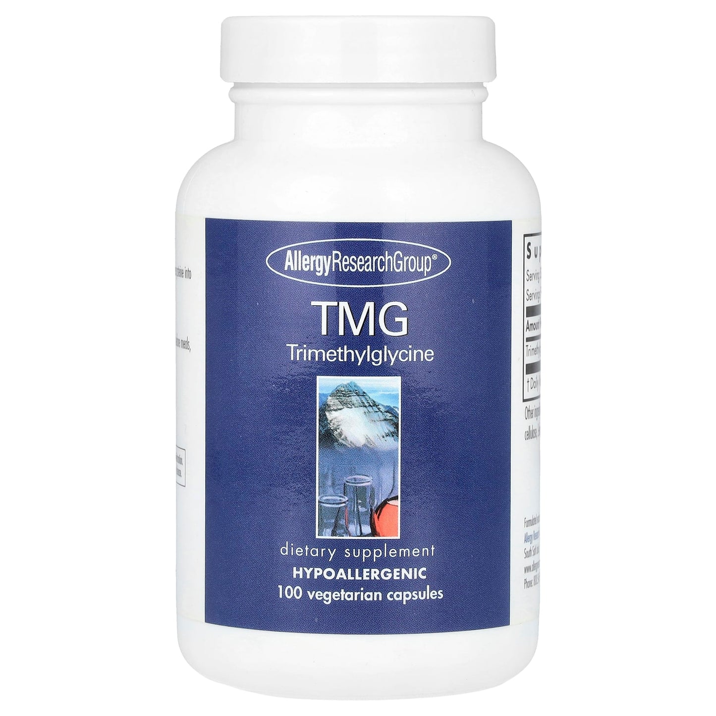 Allergy Research Group Trimethylglycine (TMG) 750mg for Methylation Support - Image 1