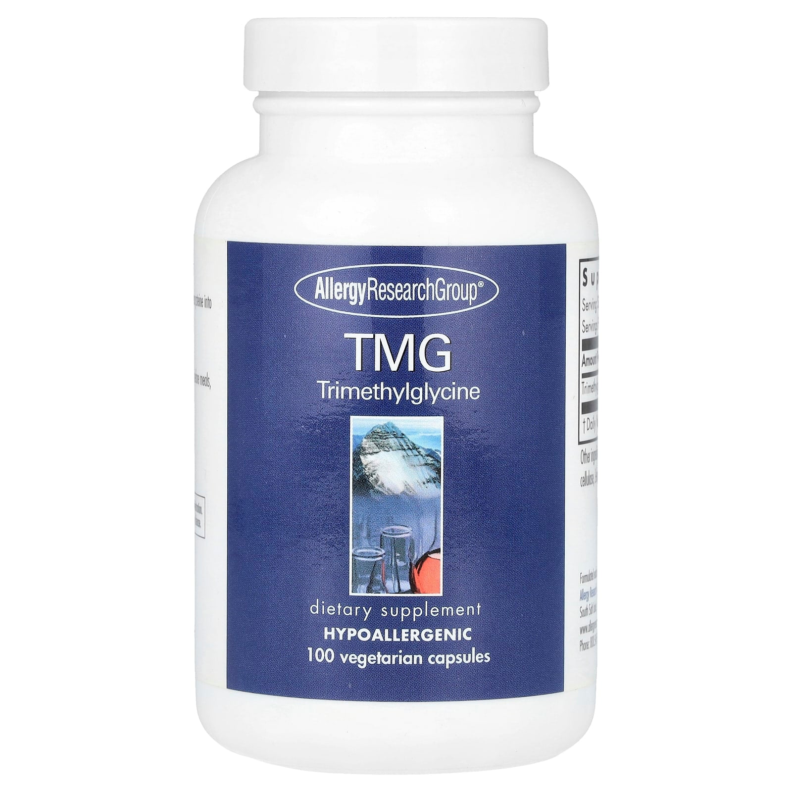 Allergy Research Group Trimethylglycine (TMG) 750mg for Methylation Support - Image 1