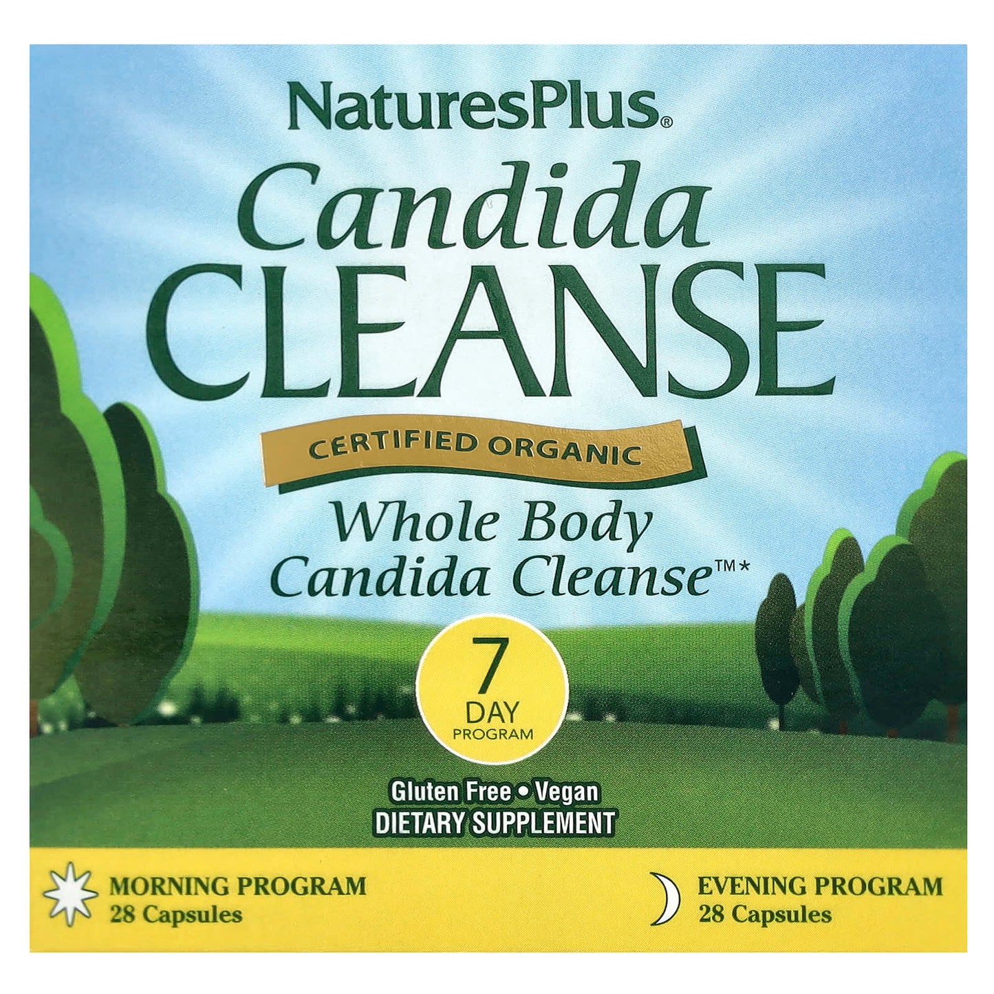 NaturesPlus, Candida Cleanse, 7 Day Program, 2 Bottles, 28 Capsules Each - Image 1