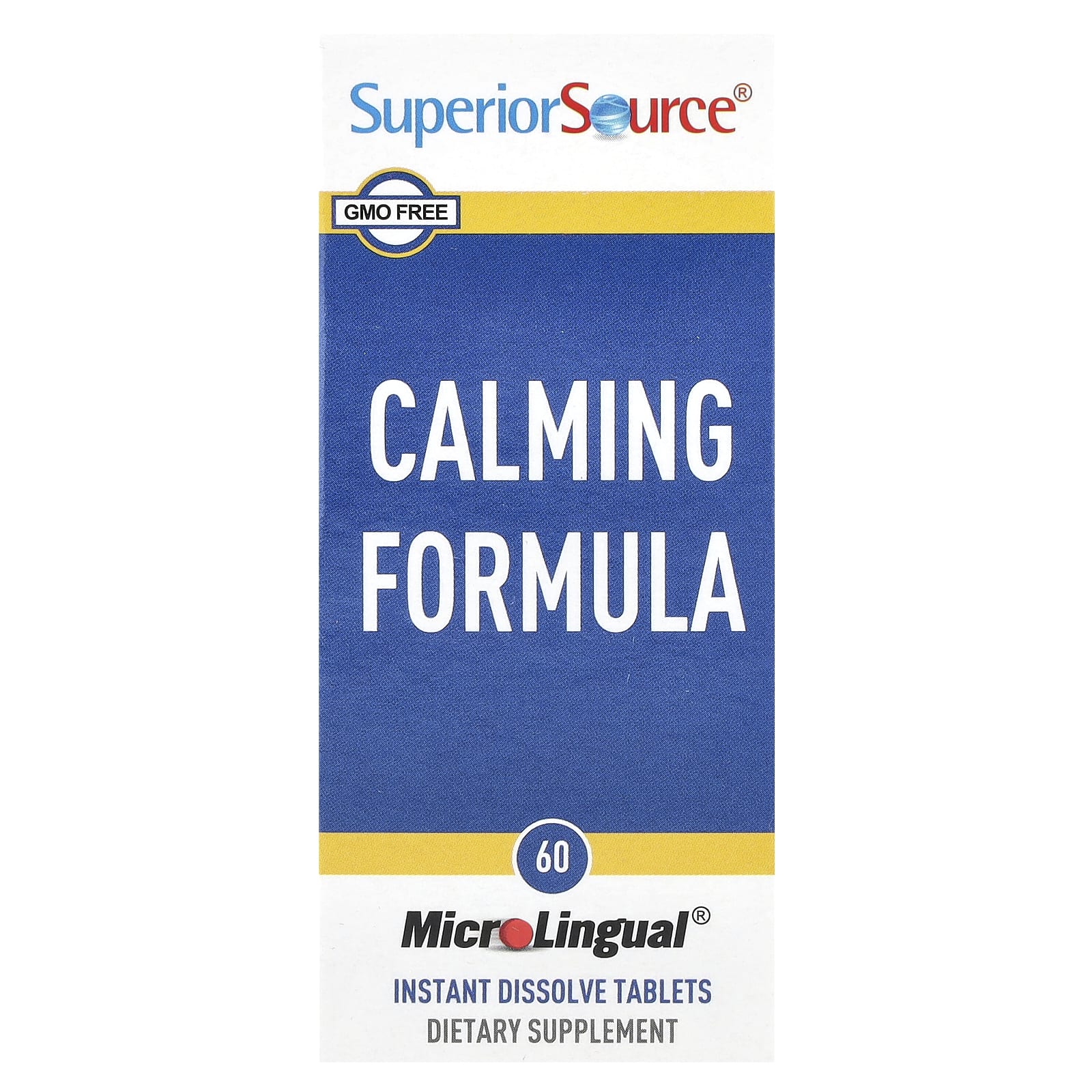 Superior Source, Calming Formula, 60 MicroLingual Instant Dissolve Tablets - Image 1