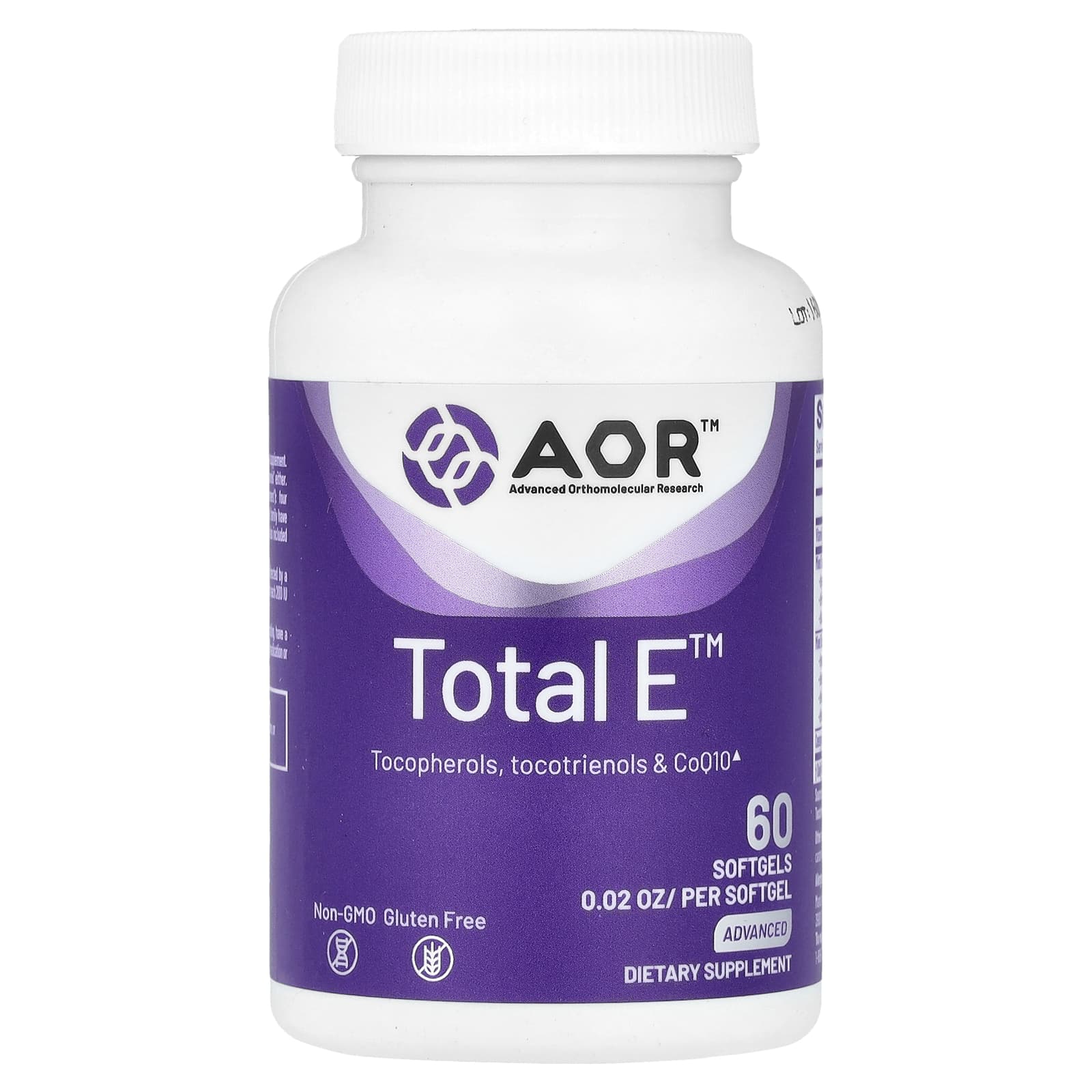 Total E Vitamin E Supplement by AOR - 60 Softgels - Image 1