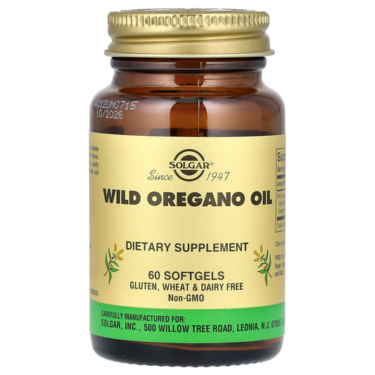 Solgar, Wild Oregano Oil, 60 Softgels (175 mg per Softgel) - Image 1
