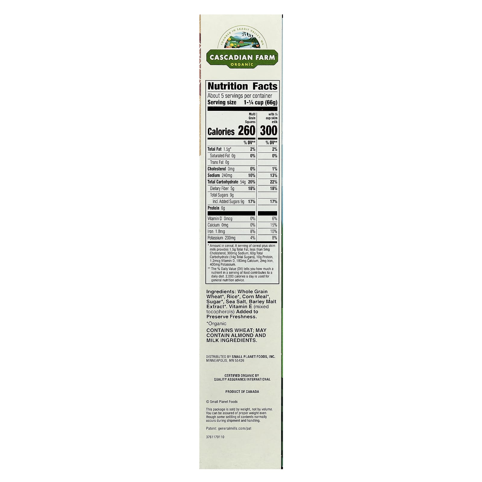 Organic Multi Grain Squares Cereal by Cascadian Farm, 12.3 oz - Image 2