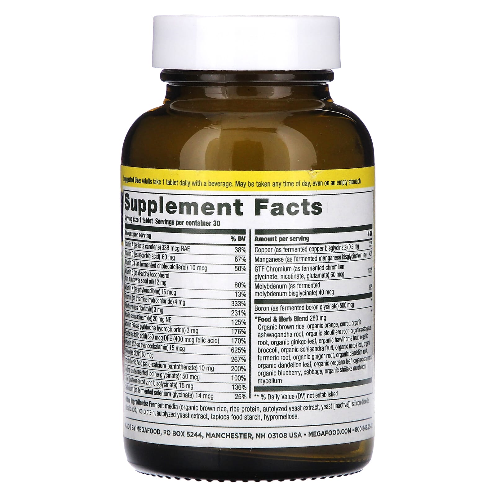 MegaFood, Men 40+ One Daily Multivitamin, 30 Tablets - Image 2