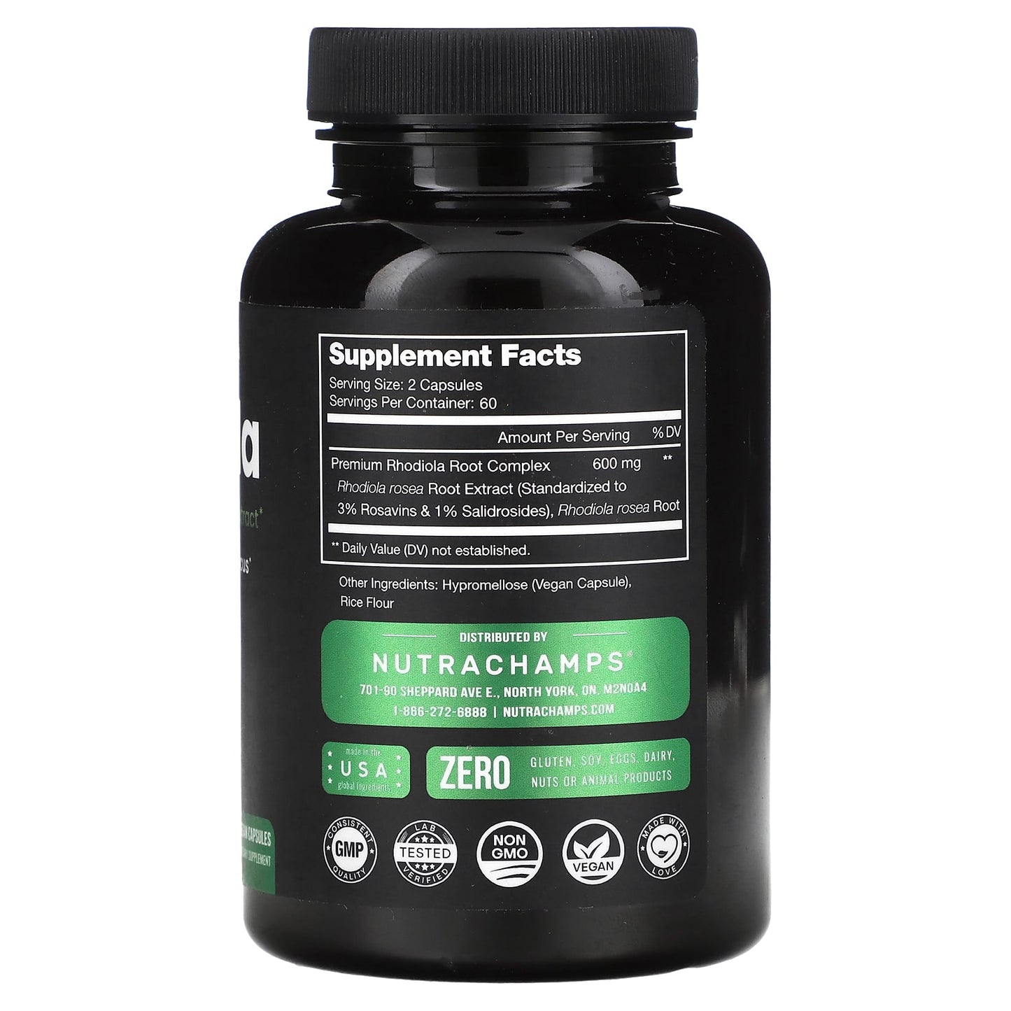 NutraChamps, Rhodiola, 120 Vegan Capsules (300 mg per Capsule) - Image 2