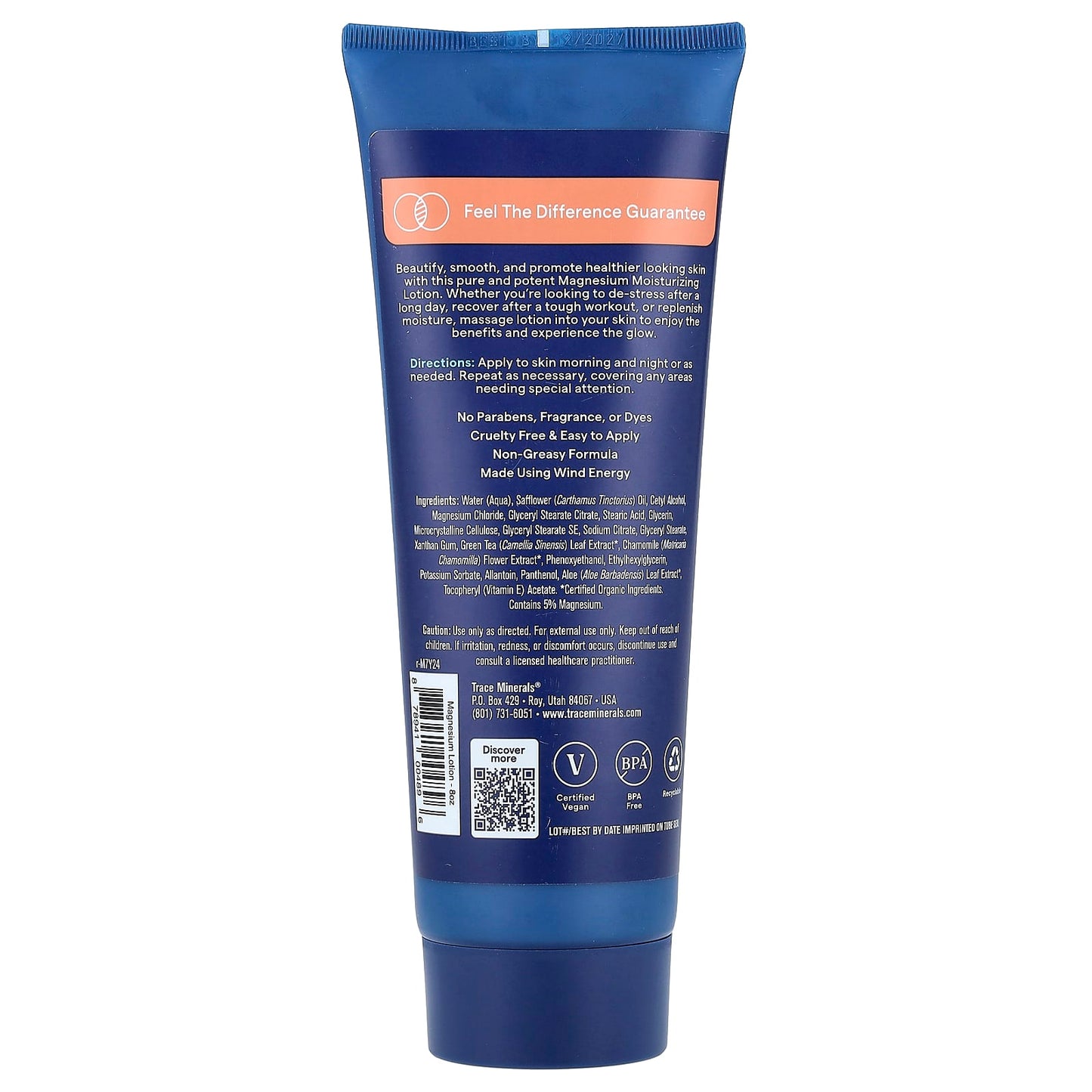 Trace, Magnesium Moisturizing Lotion, 8 fl oz (237 ml) - Image 2