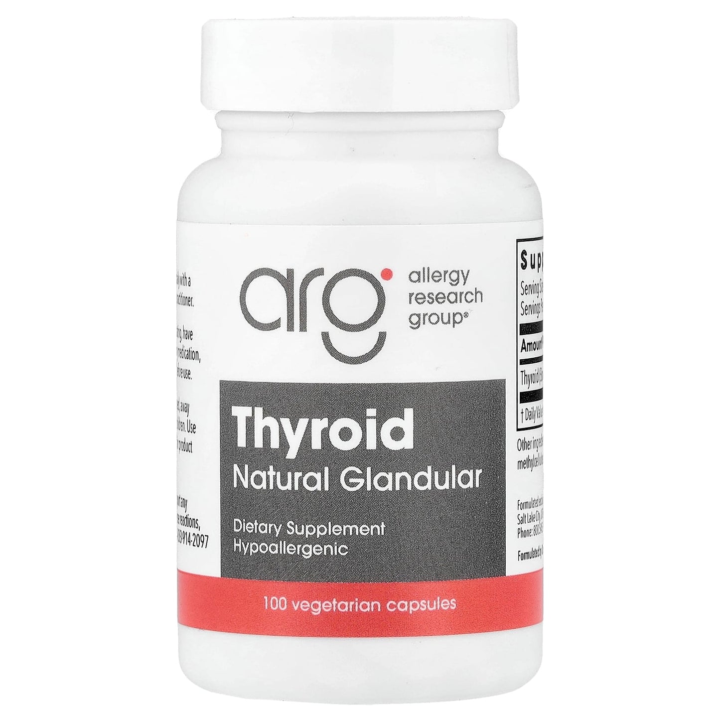 <strong>Thyroid Support with Natural Glandular</strong> from Allergy Research Group - Image 1