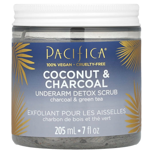 Pacifica, Coconut & Charcoal, Underarm Detox Scrub, 7 fl oz (205 ml) - Image 1