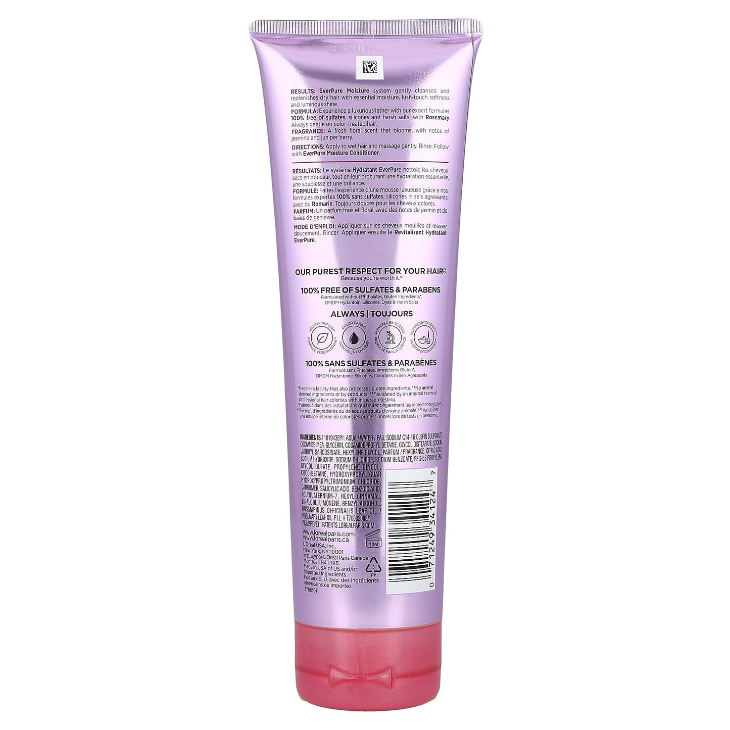 L'Oréal, Ever Pure, Moisture Shampoo, Rosemary, 8.5 fl oz (250 ml) - Image 2