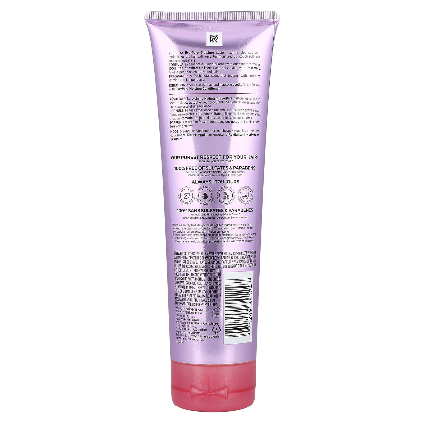 L'Oréal, Ever Pure, Moisture Shampoo, Rosemary, 8.5 fl oz (250 ml) - Image 2
