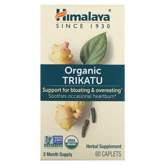 Himalaya Organic Trikatu 60 Caplets for Bloating Relief & Heartburn - Image 1