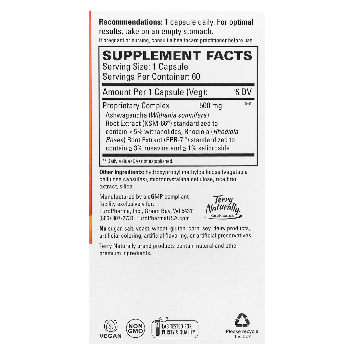 Terry Naturally, Adaptra®, 60 Capsules - Image 2