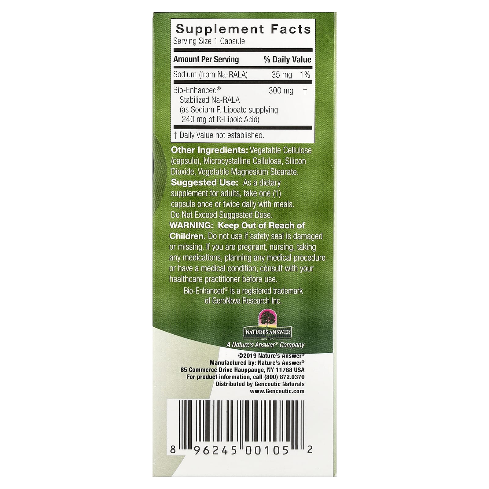R-Lipoic Acid+ by Genceutic Naturals: Boost Healthy Blood Sugar Levels - Image 2