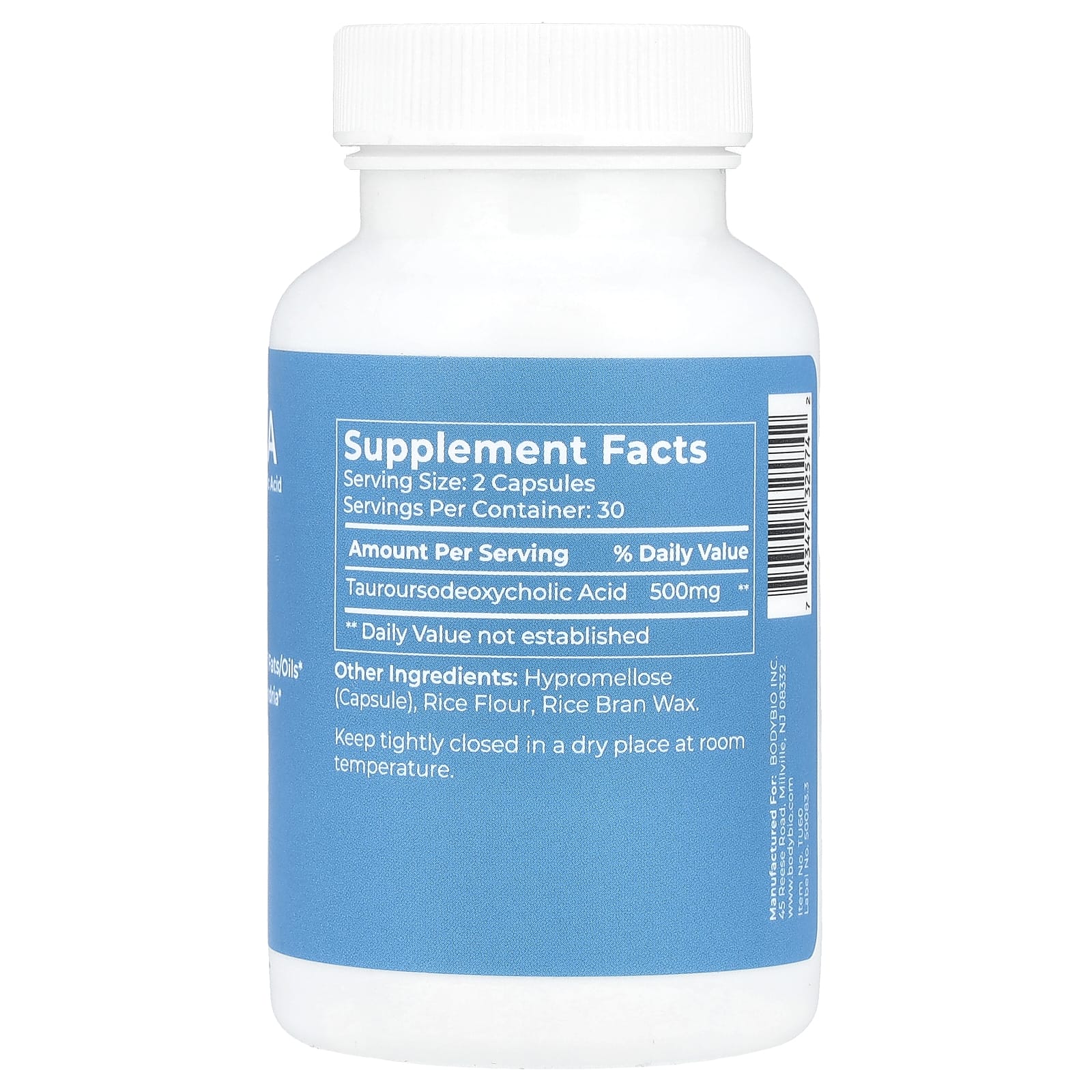 BodyBio TUDCA Liver Support Supplement - 60 Capsules (250mg) - Image 2