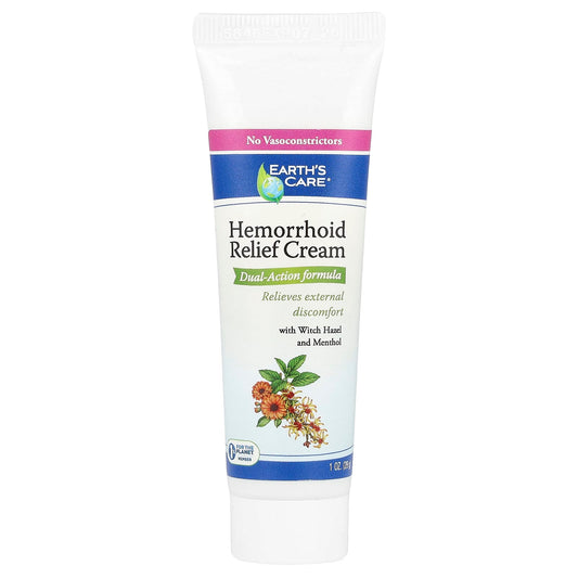 Natural Hemorrhoid Relief Cream by Earth's Care, 1 oz (28g) - Image 1