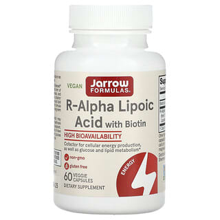 Boost Energy with Jarrow Formulas R-Alpha Lipoic Acid + Biotin 60 Cap