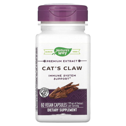 Nature's Way, Premium Extract, Cat's Claw, 175 mg, 60 Vegan Capsules - Image 1